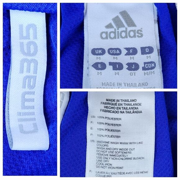 💛Adidas Blue & White ClimaLite Basketball Shorts Medium - Picture 8 of 8